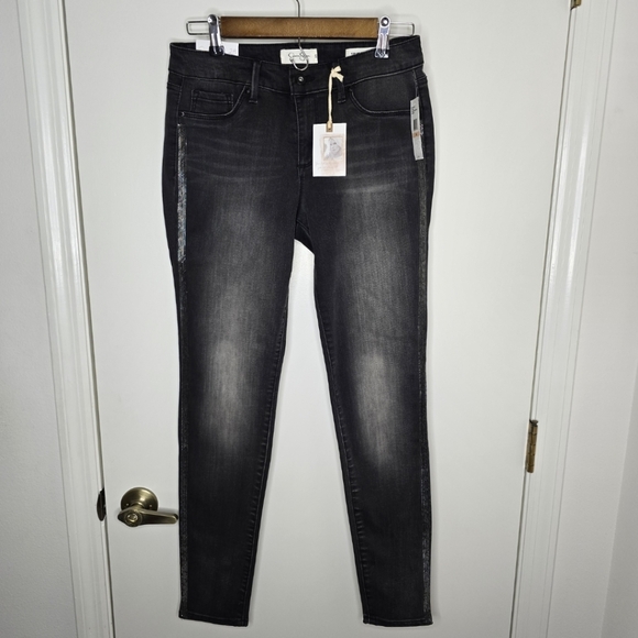 Jessica Simpson Perris Kiss Me Super Skinny Black Jeans Size 28 NWT - Picture 1 of 9